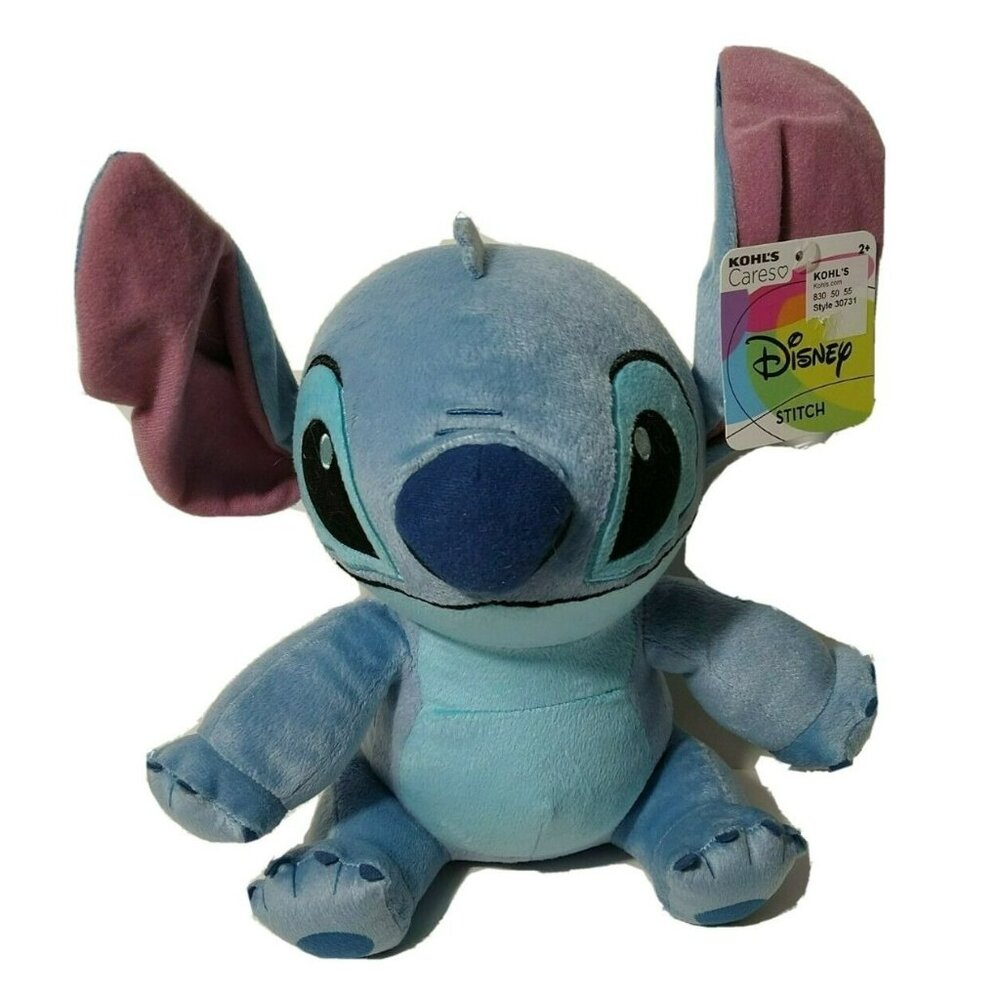 Kohls Cares Disney Stitch Plush Stuffed Animal Blue Lilo and Stitch 10" NEW